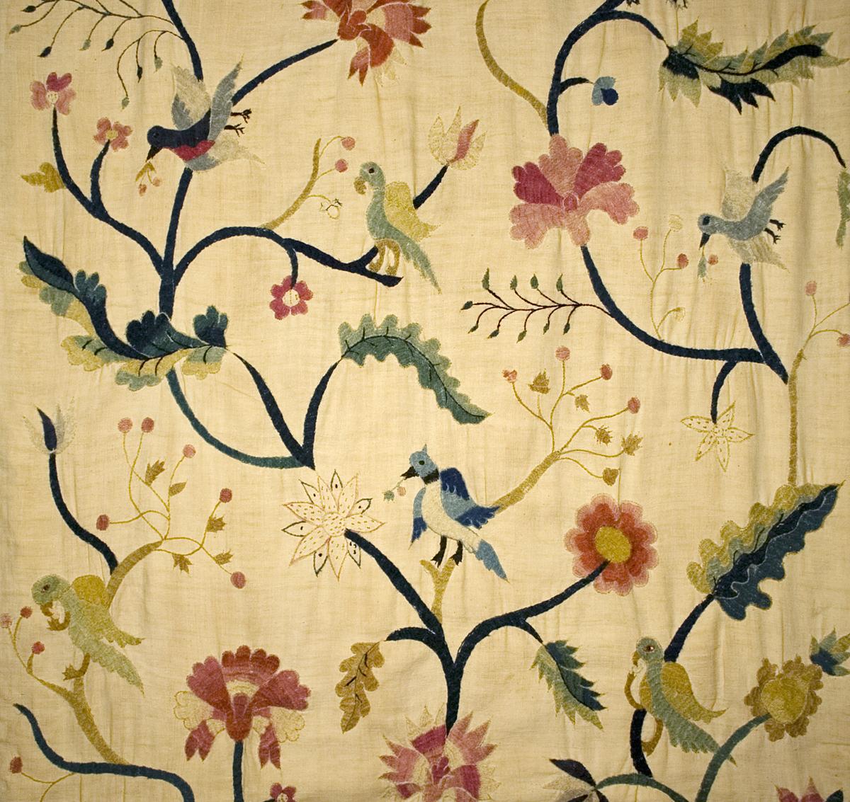1952.0355.002 B Window Hanging, Side Curtain, Pattern Detail #2