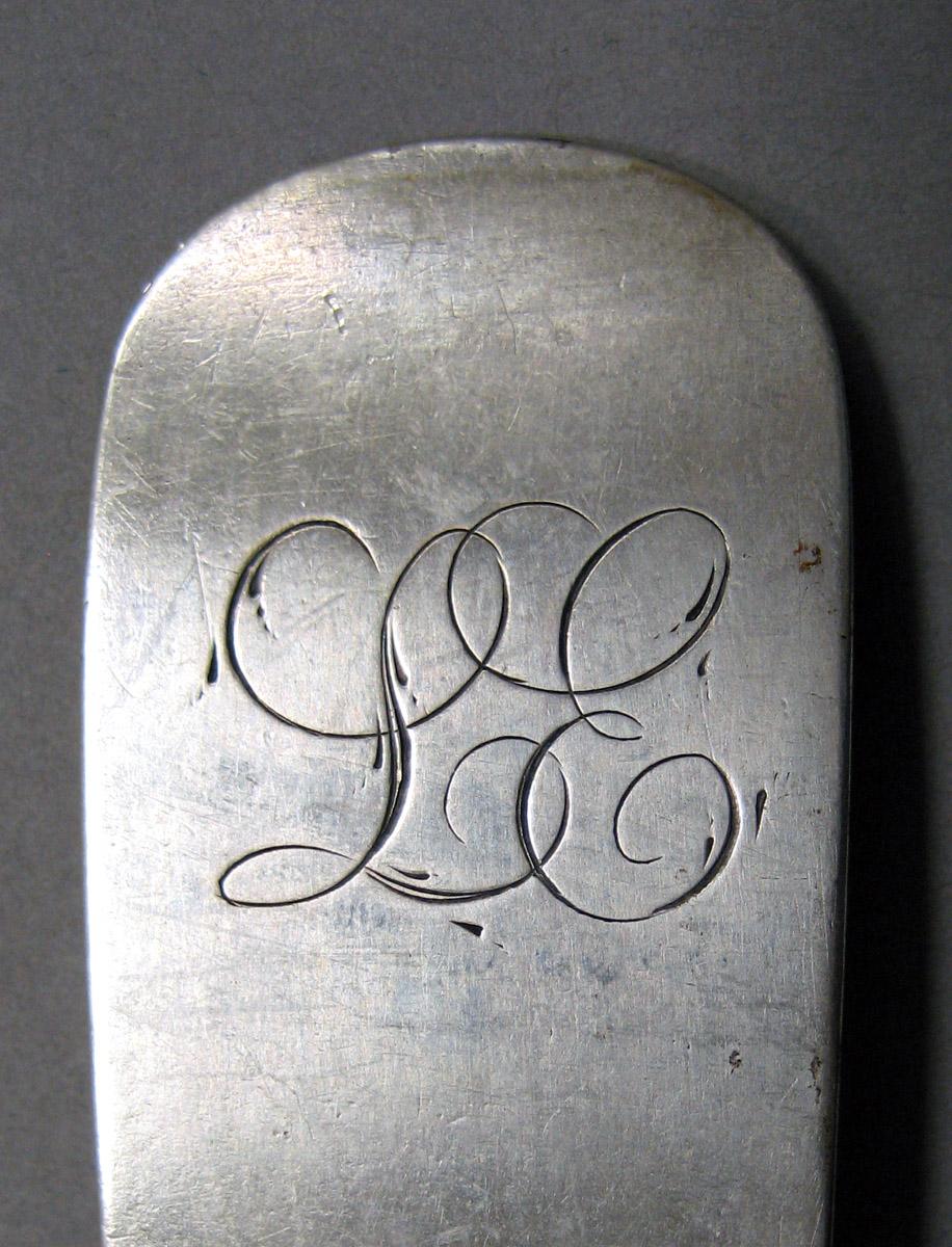 1998.0004.3414 Silver spoon engraving
