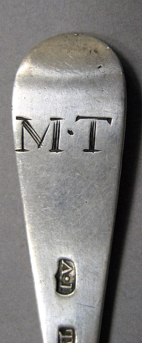 1998.0004.3418 Silver spoon engraving
