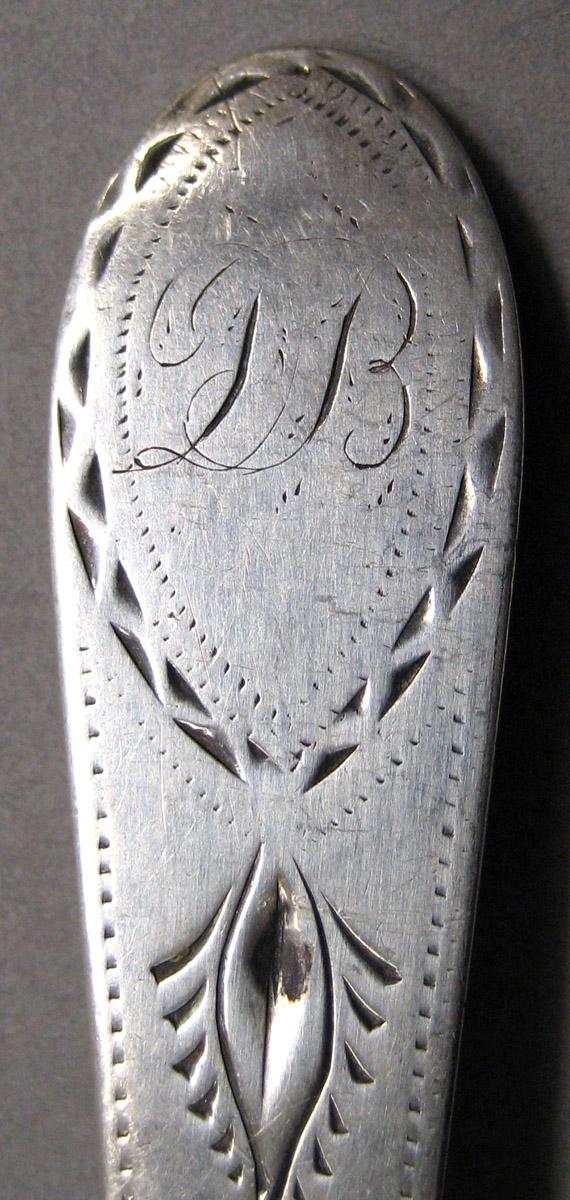 1998.0004.3419 Silver spoon engraving