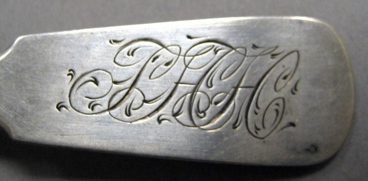 1998.0004.3420 Silver spoon engraving