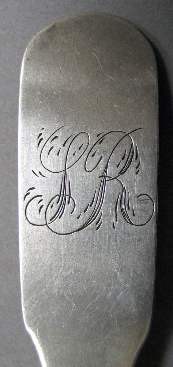 1998.0004.3424 Silver spoon engraving