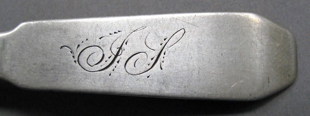 1998.0004.3429 Silver spoon engraving