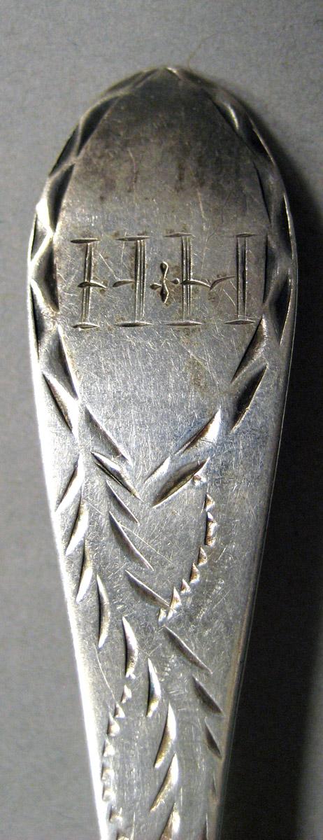 1998.0004.3430 Silver spoon engraving