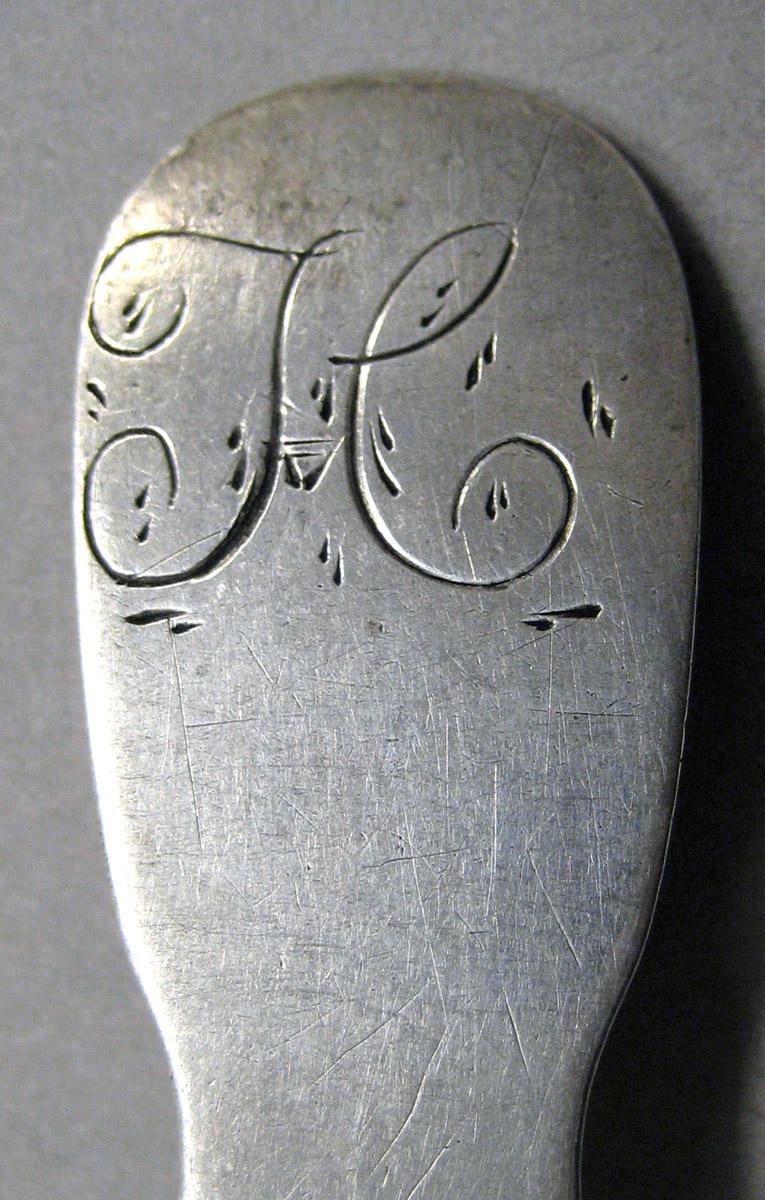 1998.0004.3431 Silver spoon engraving
