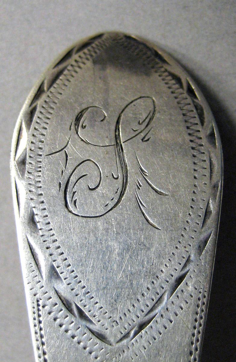 1998.0004.3433 Silver spoon engraving