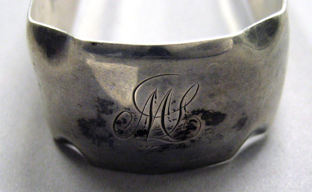 1998.0004.3469 Silver Tongs engraving