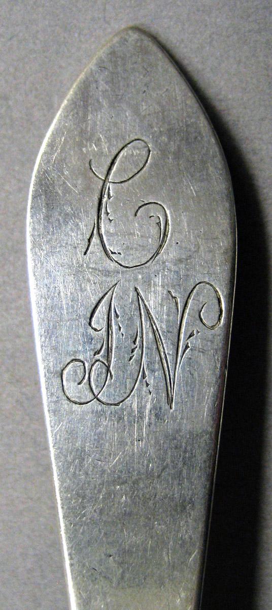 1998.0004.3502 Silver spoon engraving