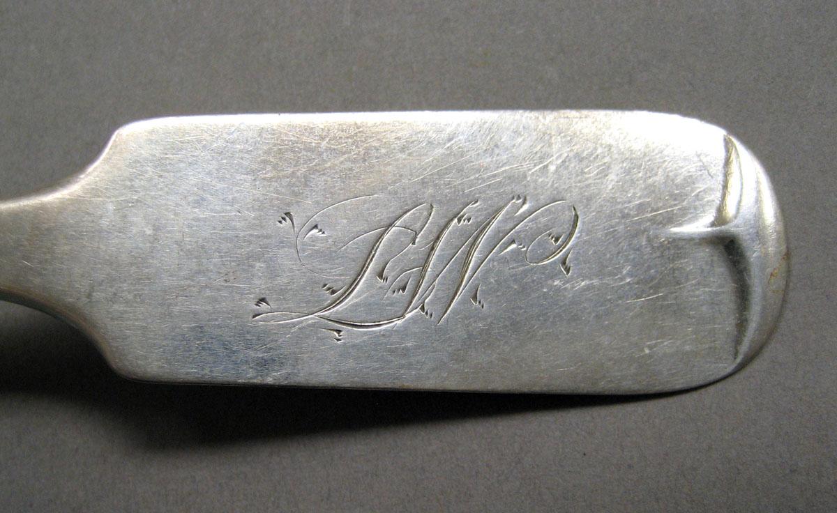 1998.0004.3508 Silver spoon engraving