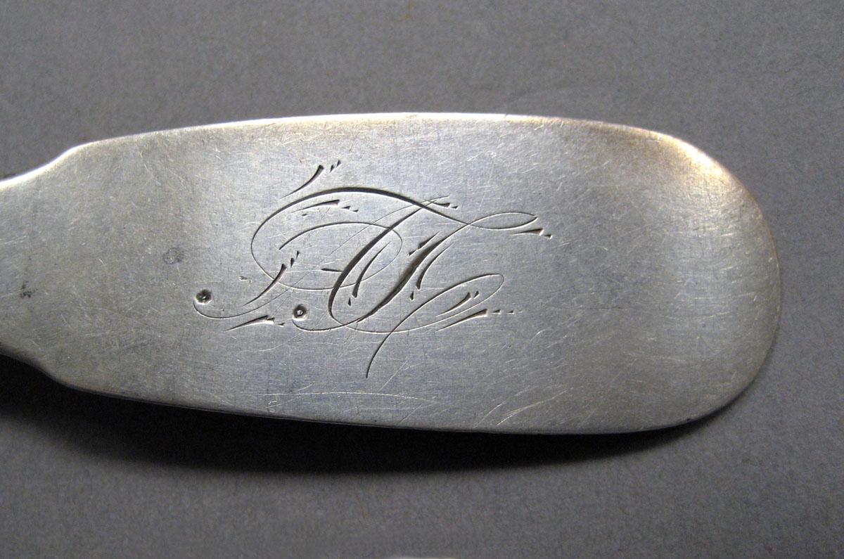 1998.0004.3509 Silver spoon engraving
