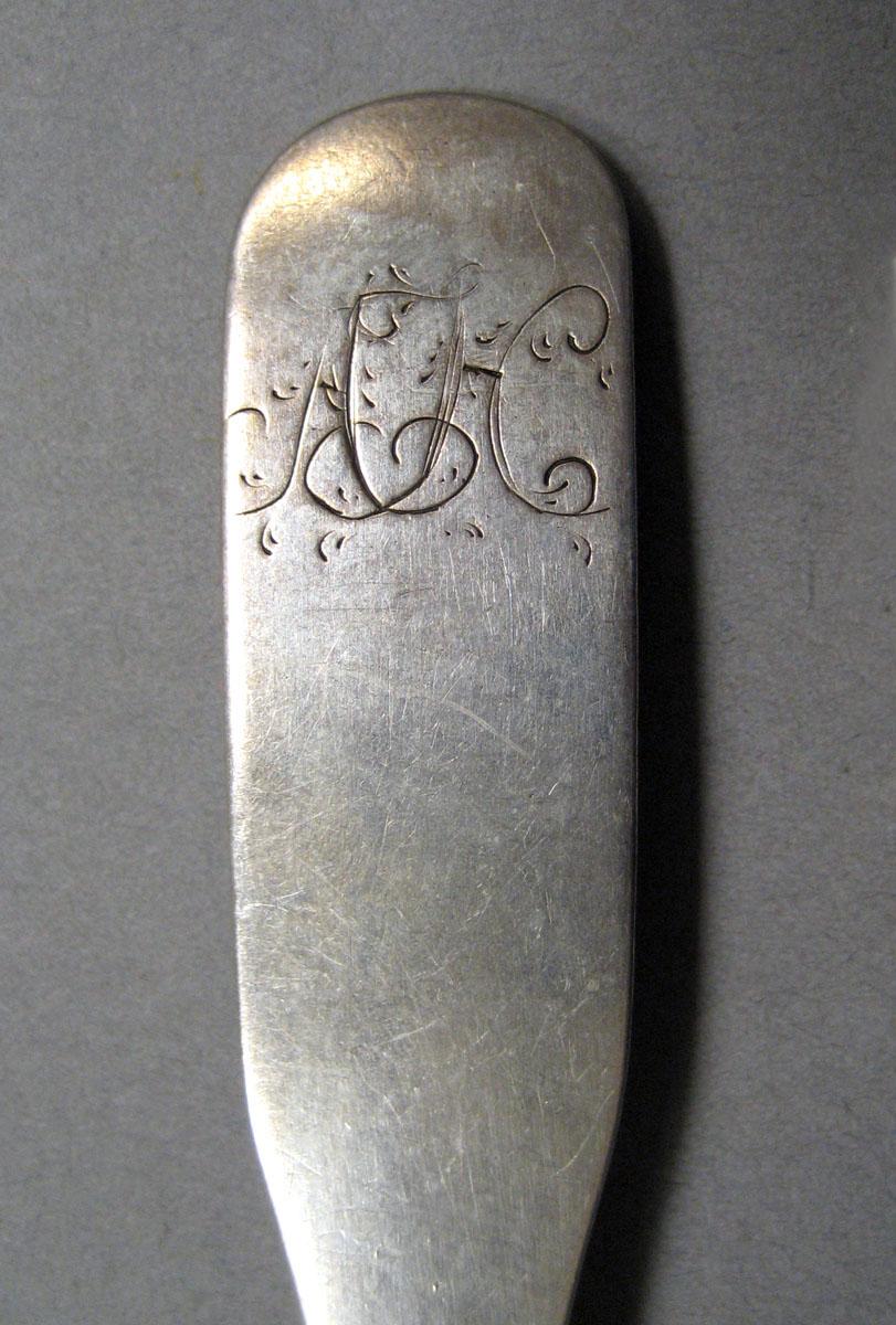 1998.0004.3510 Silver spoon engraving