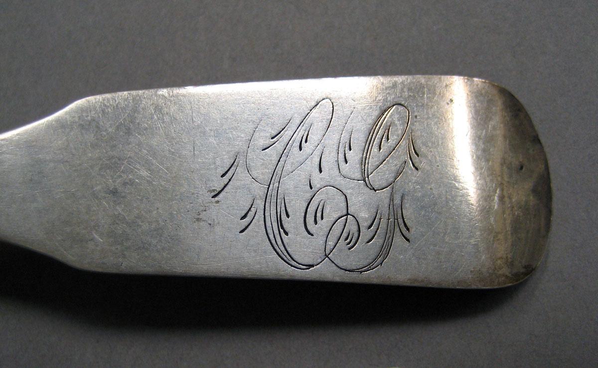 1998.0004.3511 Silver spoon engraving