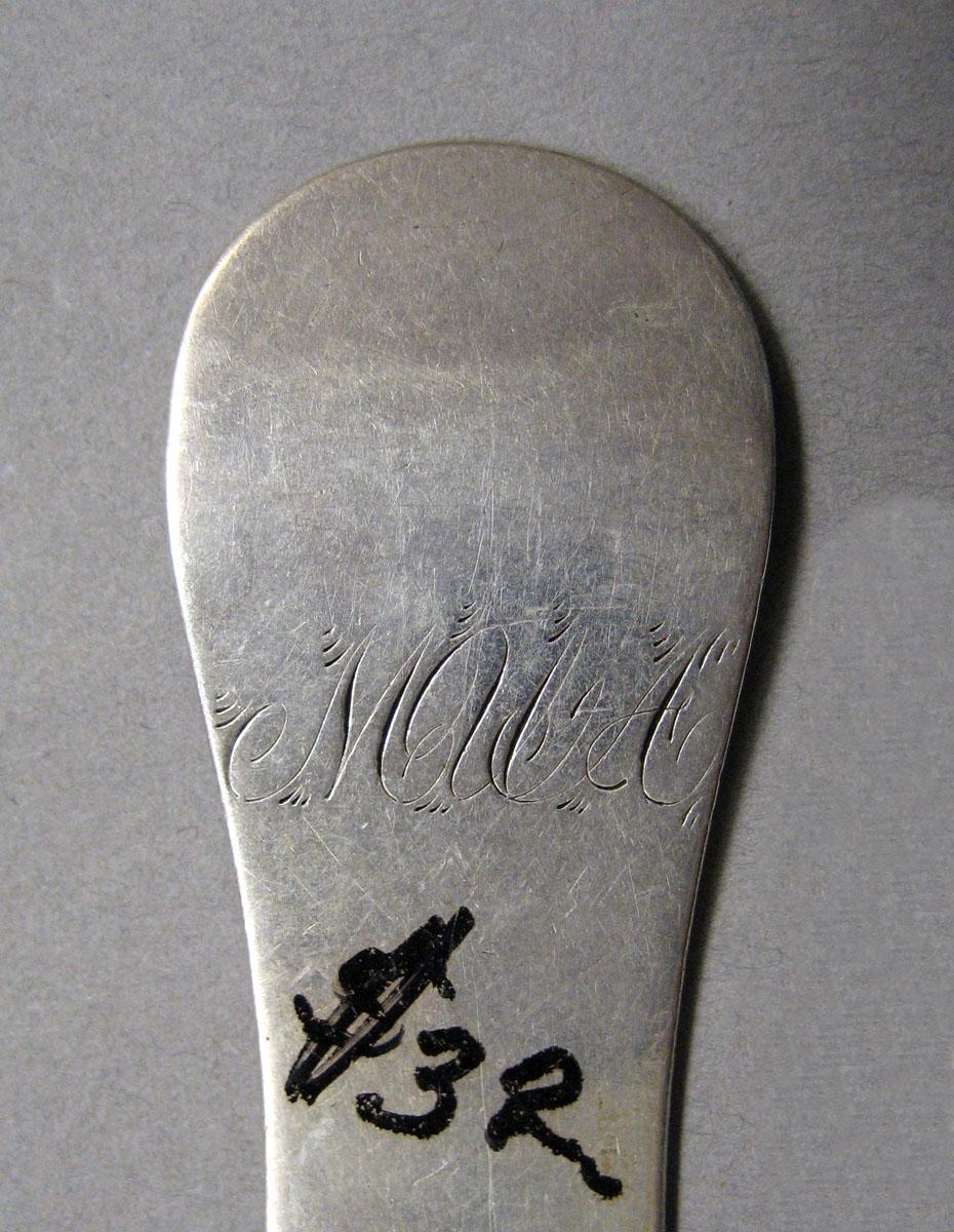 1998.0004.3518 Silver spoon engraving