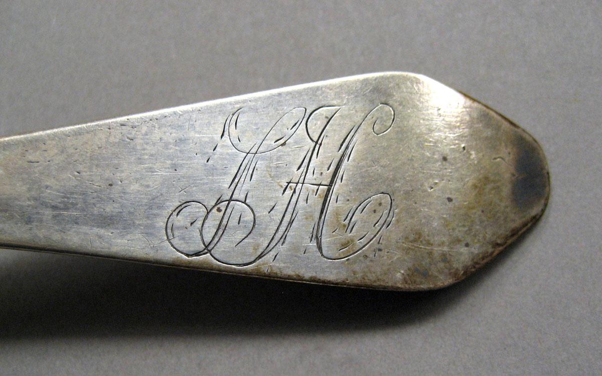 1998.0004.3520 Silver spoon engraving
