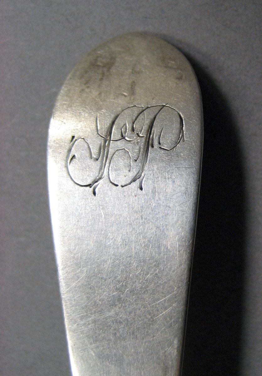 1998.0004.3522 Silver spoon engraving