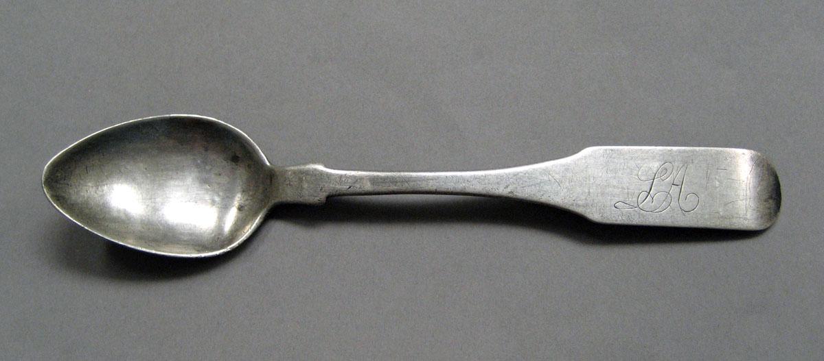 1998.0004.3528  Silver spoon upper surface