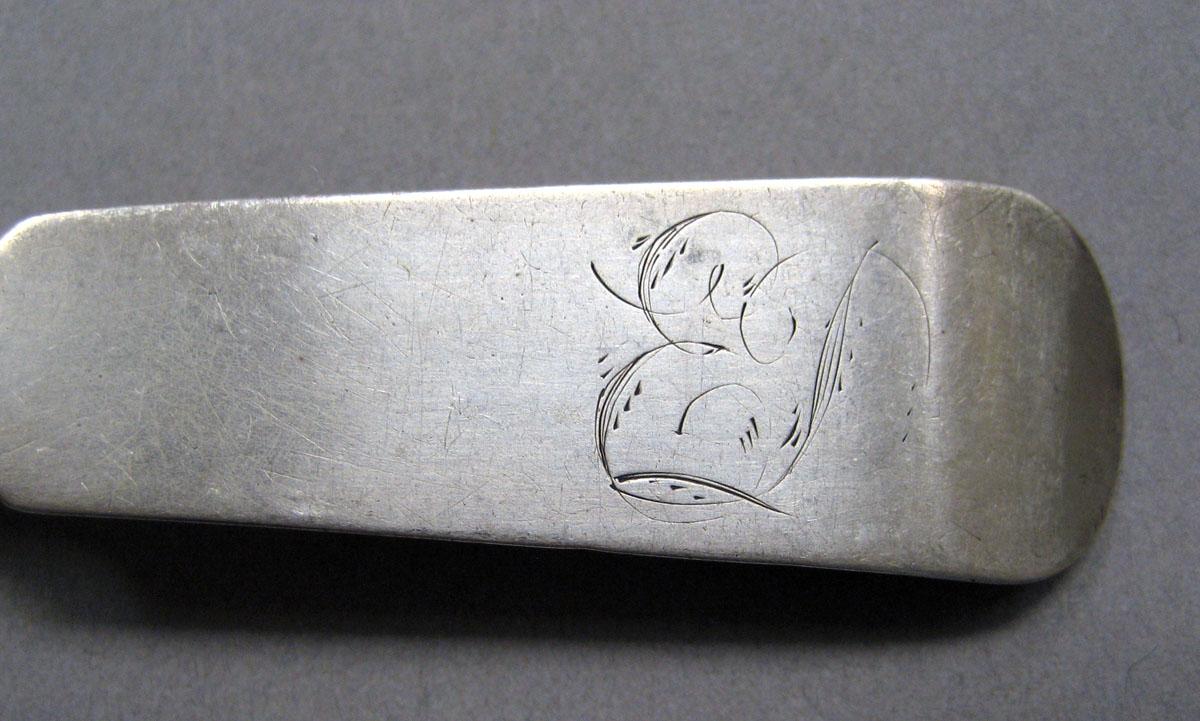 1998.0004.3529 Silver spoon engraving