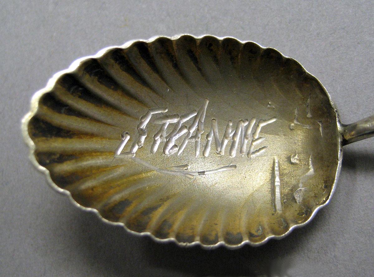1998.0004.3537 Silver spoon engraving