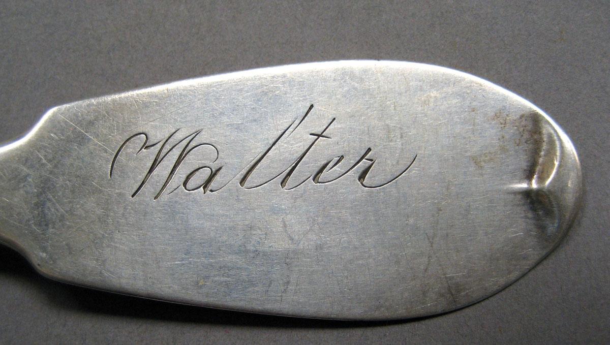1998.0004.3547 Silver spoon engraving