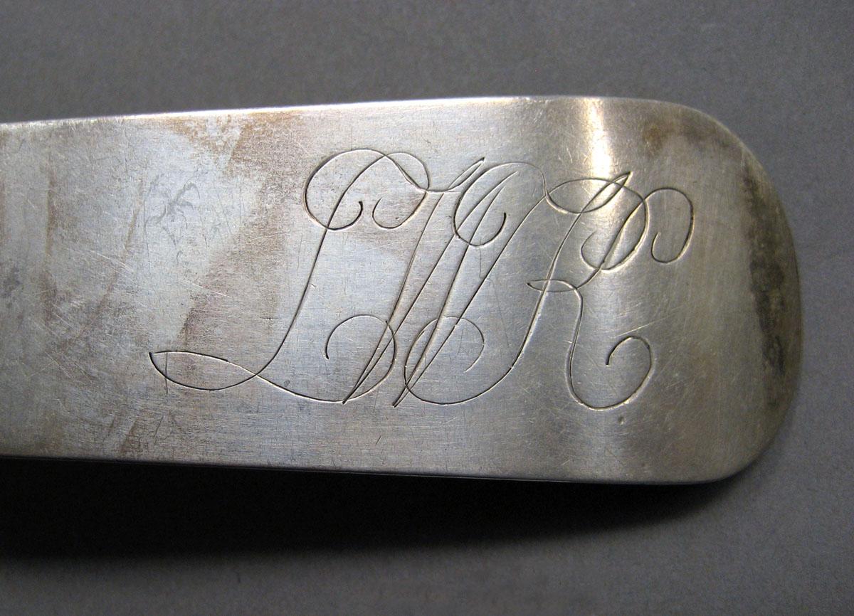 1998.0004.3552 Silver spoon engraving