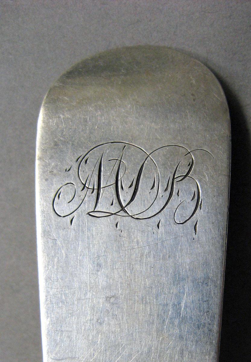 1998.0004.3564 Silver spoon engraving