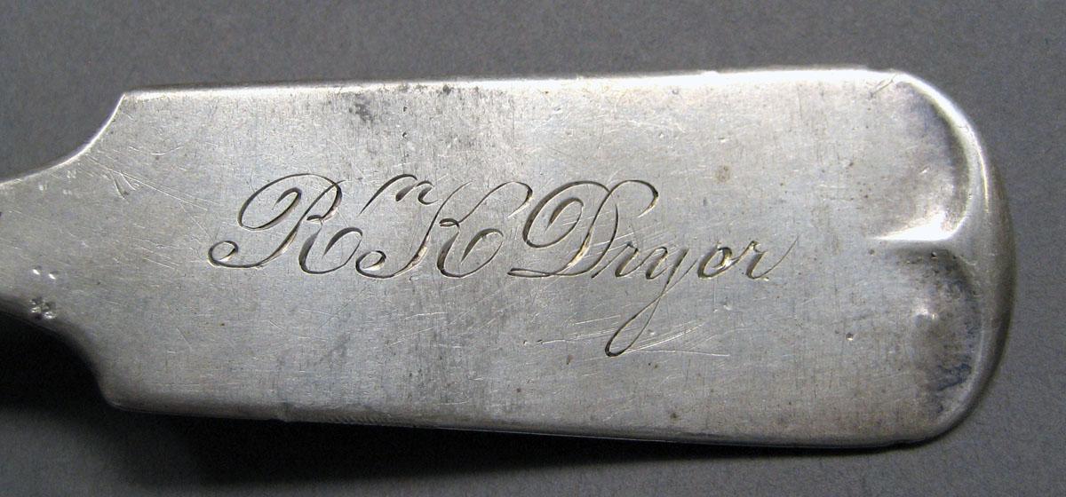 1998.0004.3572 Silver spoon engraving