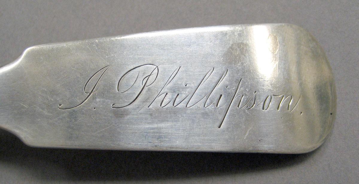 1998.0004.3573 Silver spoon engraving