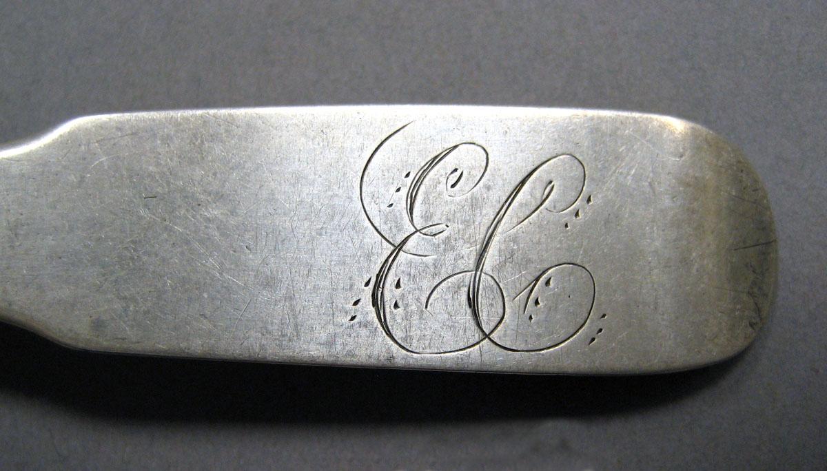 1998.0004.3582 Silver spoon engraving