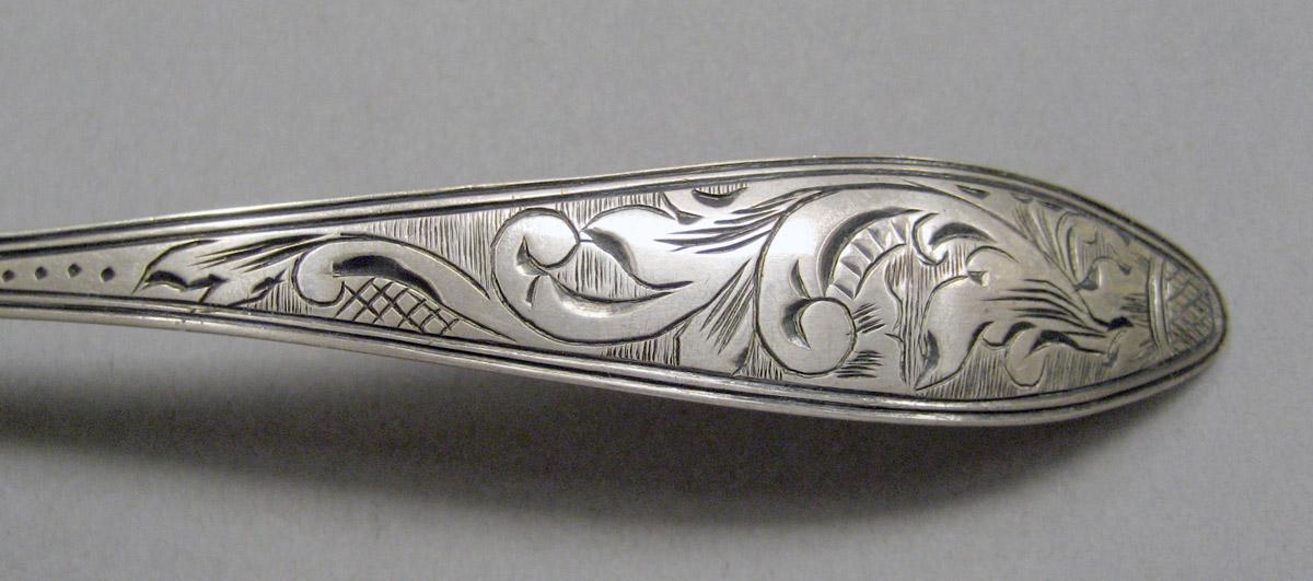 1998.0004.3586 Silver spoon engraving