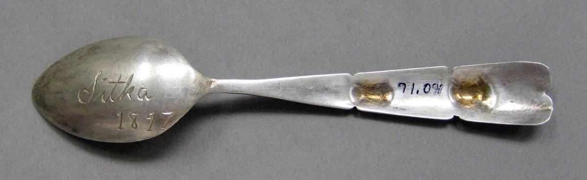 1998.0004.3587 Silver spoon underside