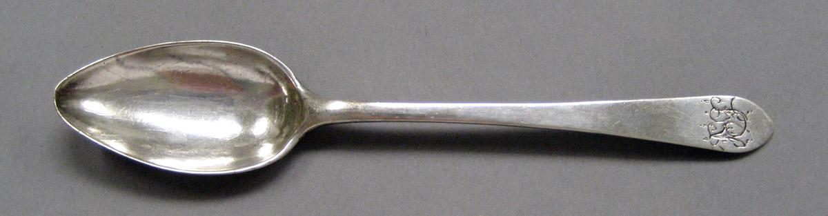 1998.0004.3592 Silver spoon upper surface