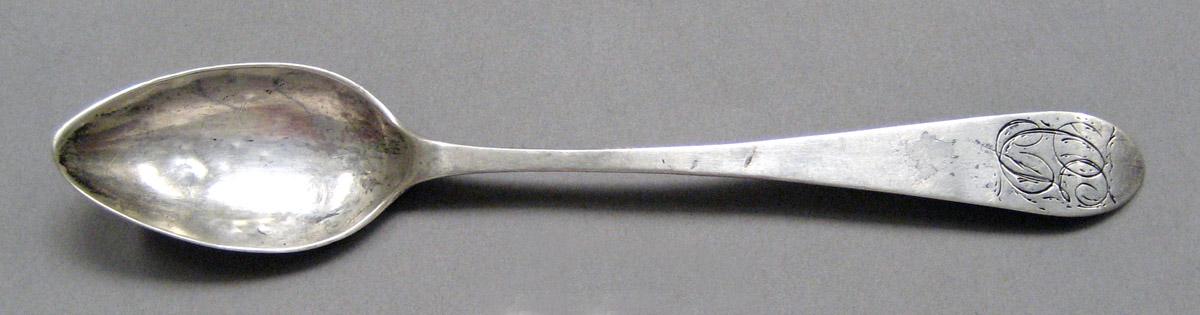 1998.0004.3595 Silver spoon upper surface