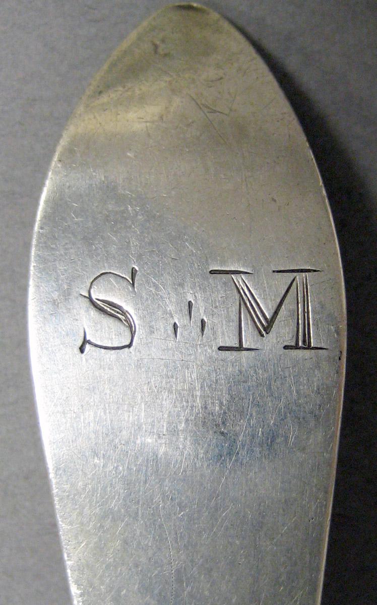 1998.0004.3599 Silver spoon engraving