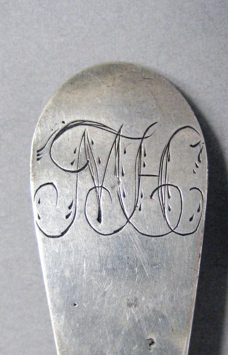 1998.0004.3600 Silver spoon engraving