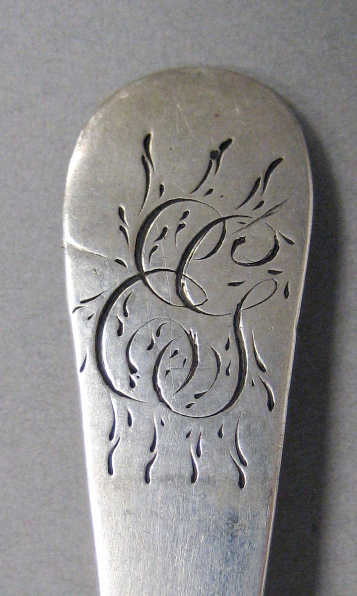 1998.0004.3606 Silver spoon engraving