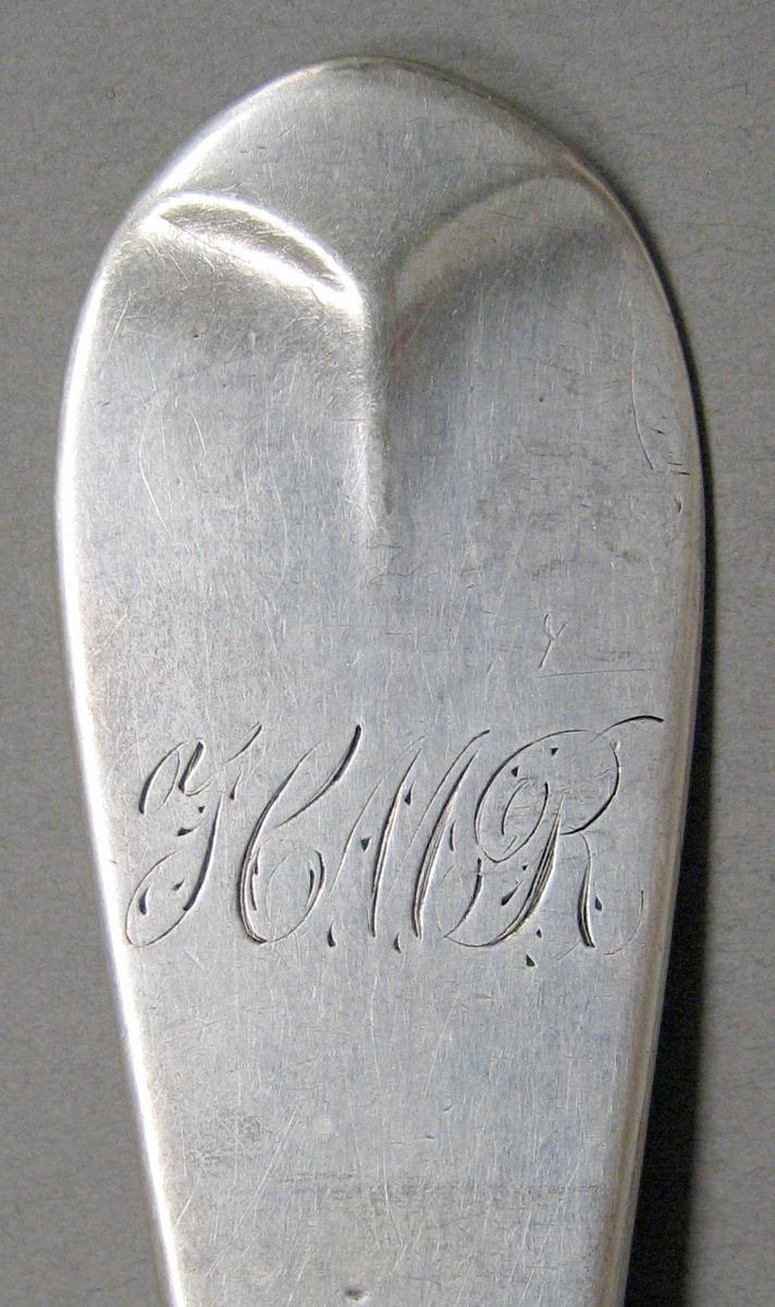 1998.0004.3621 Silver spoon engraving