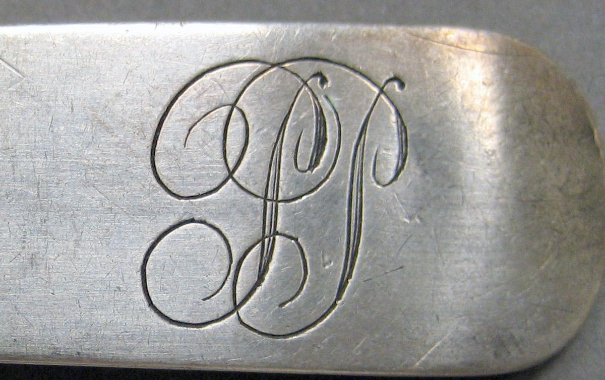 1998.0004.3627 Silver spoon engraving