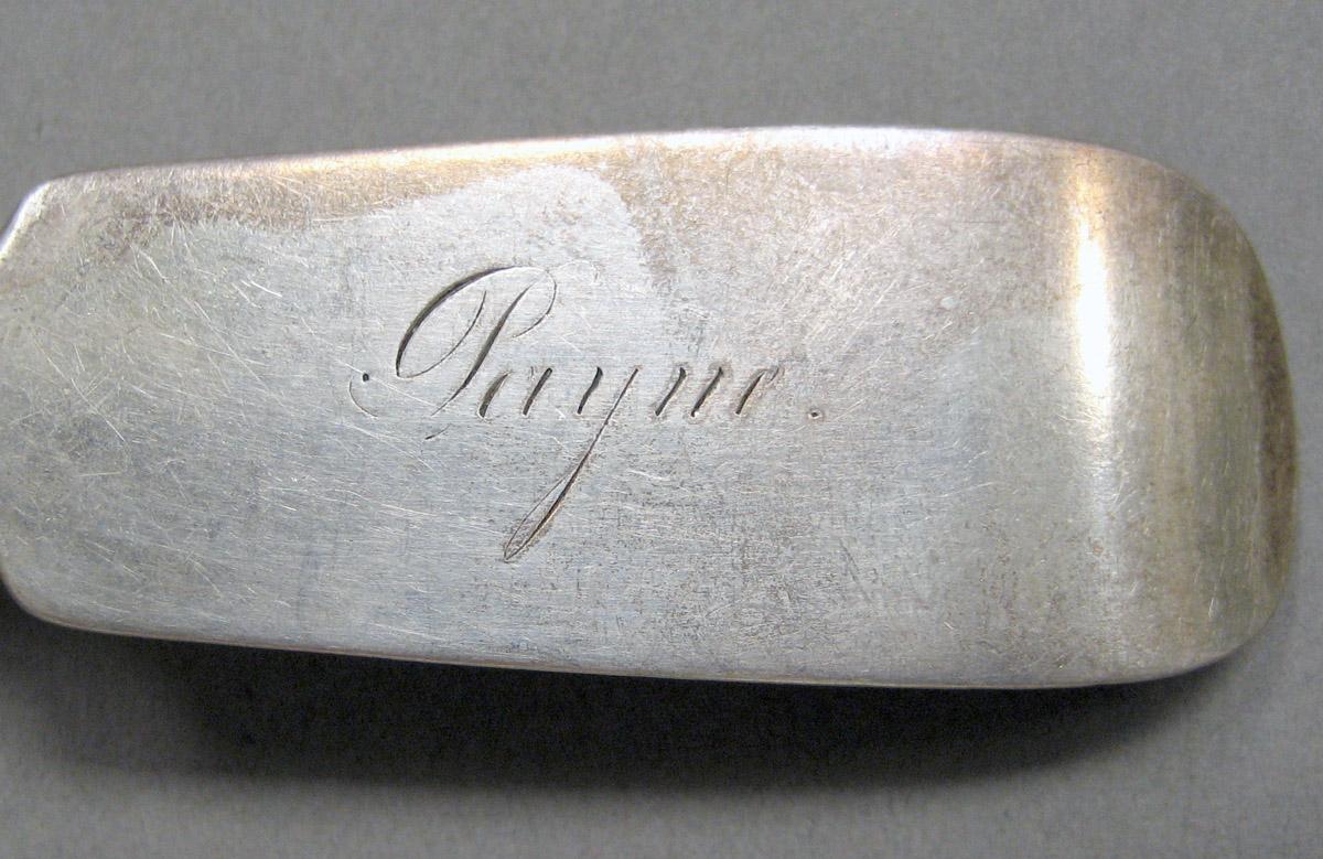 1998.0004.3628 Silver spoon engraving