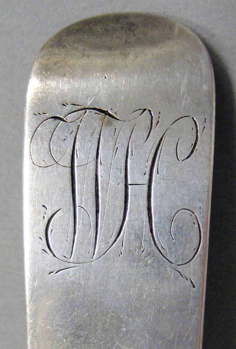 1998.0004.3629 Silver spoon engraving