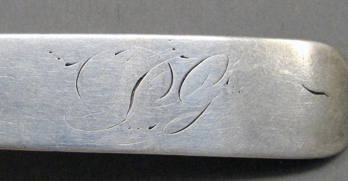 1998.0004.3630 Silver spoon engraving