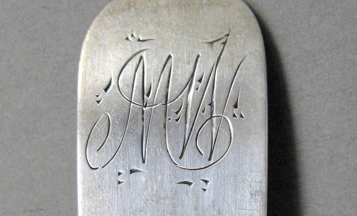 1998.0004.3631.003 Silver spoon engraving