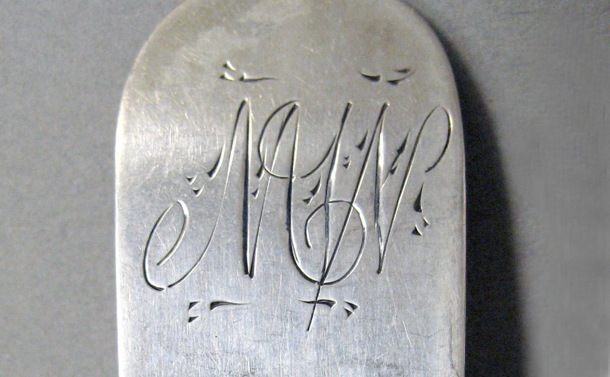 1998.0004.3631.006 Silver spoon engraving