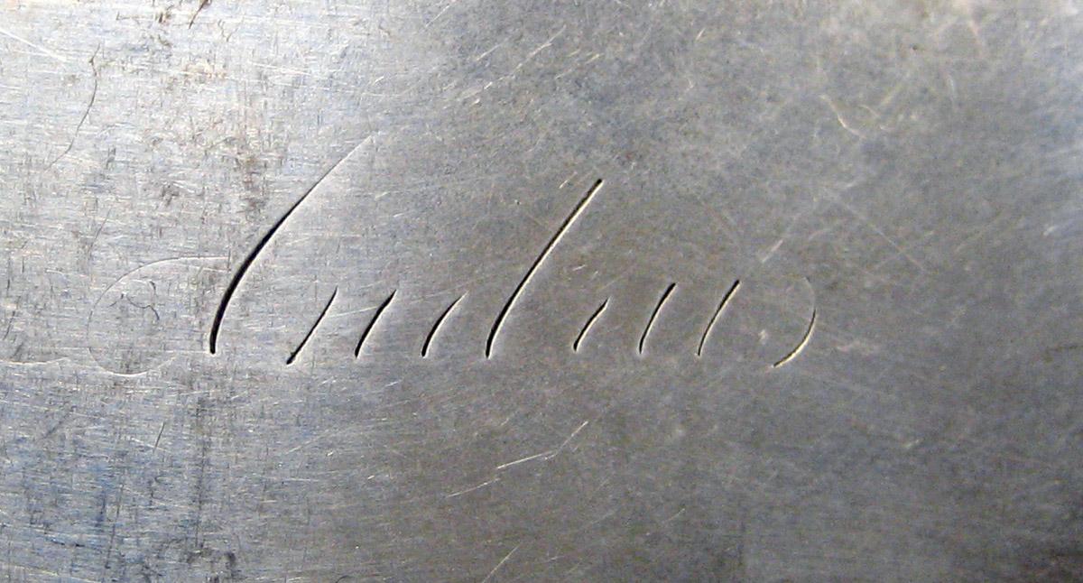 1998.0004.3636 Silver spoon engraving