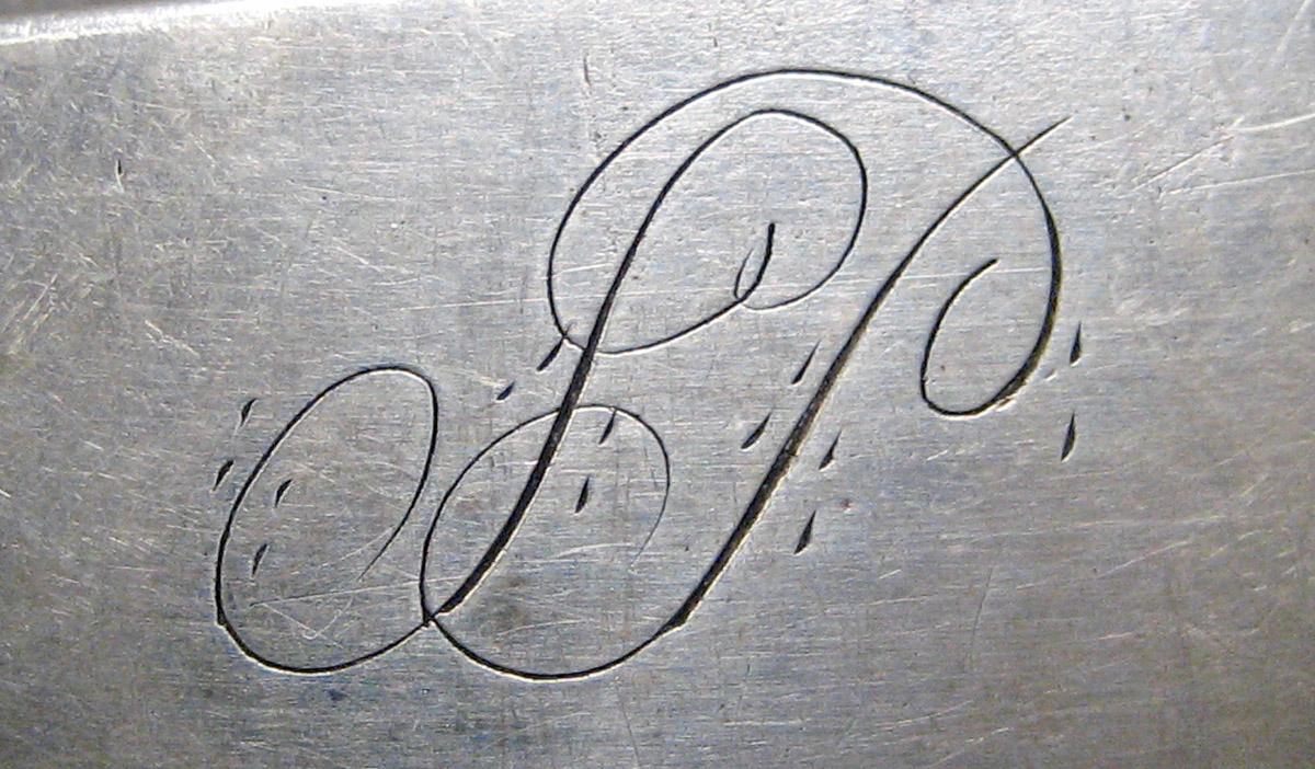 1998.0004.3645 Silver spoon engraving