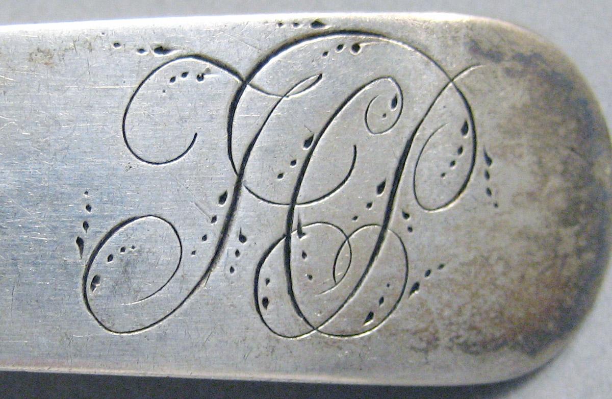 1998.0004.3646 Silver spoon engraving