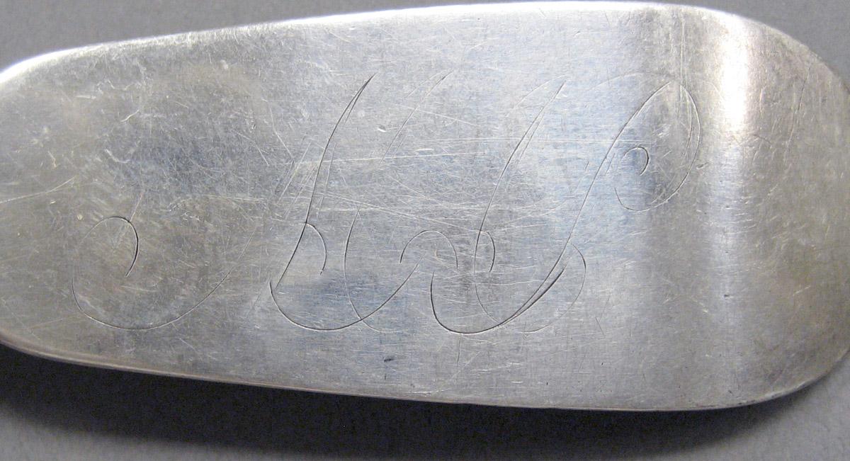 1998.0004.3656 Silver spoon engraving