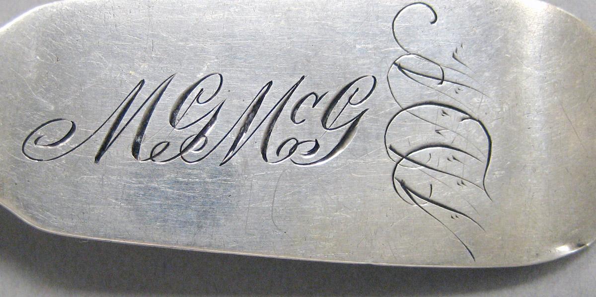 1998.0004.3658 Silver spoon engraving