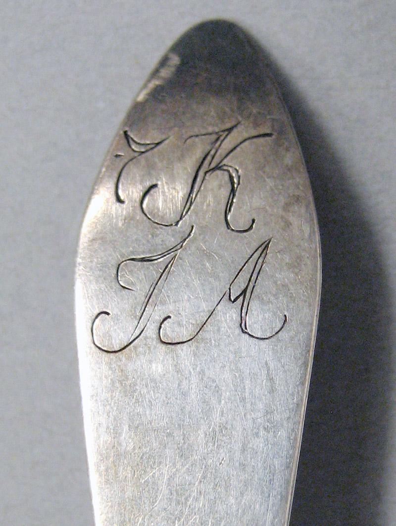 1998.0004.3660 Silver spoon engraving