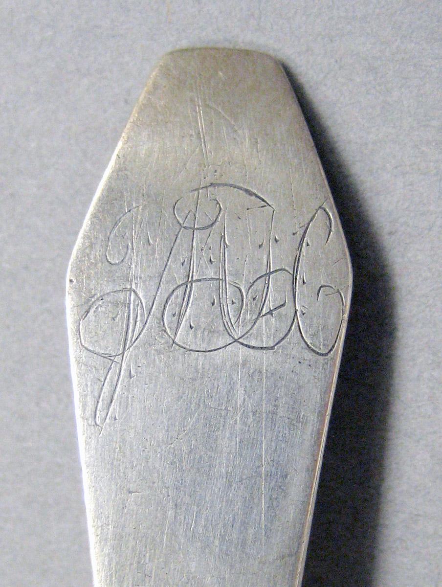 1998.0004.3665 Silver spoon engraving