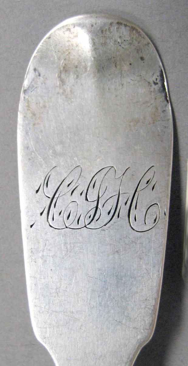1998.0004.3669 Silver spoon engraving